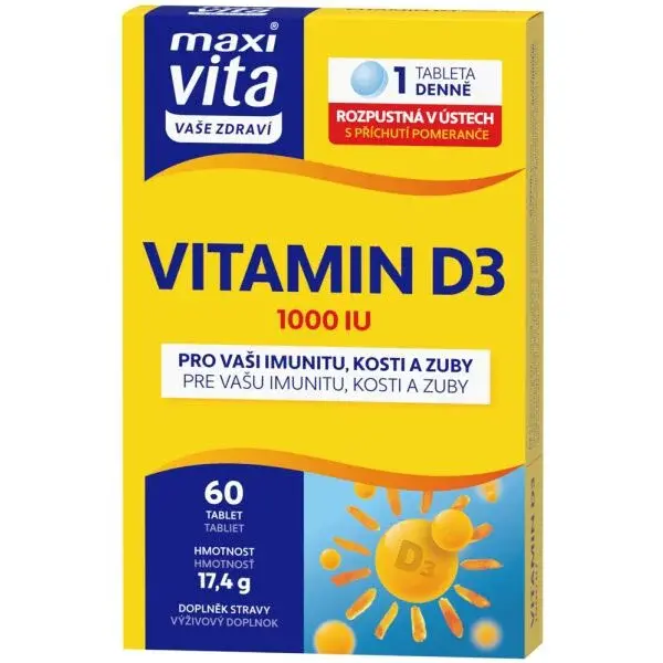 VITAR MAXI VITA VITAMÍN D3 60TBL. Výživový doplnok, , veľkosť
