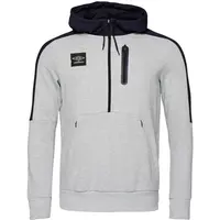 Umbro TERRACE HALF ZIP HOODIE Pánska mikina, sivá, veľkosť
