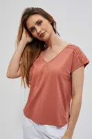 Halenka s prolamovaným zdobením - korál