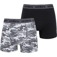 Umbro BOXER SHORT 2 PACK Pánske boxerky, čierna, veľkosť