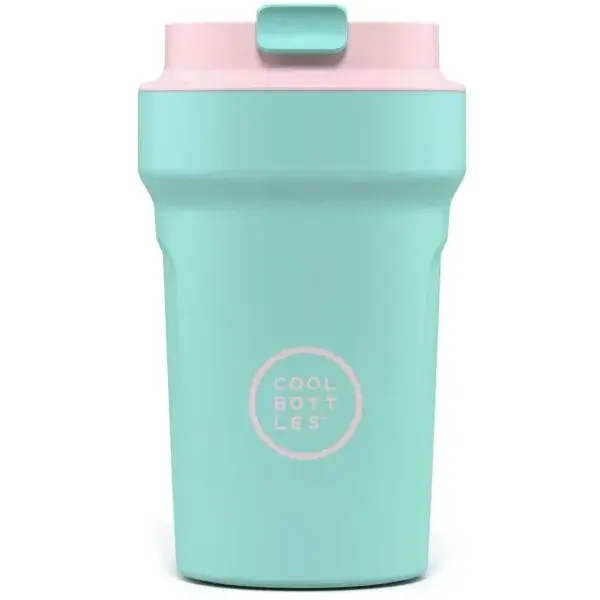 COOL BOTTLES PARADISE 350 ML Nerezový termohrnček, tyrkysová, veľkosť 350 ML