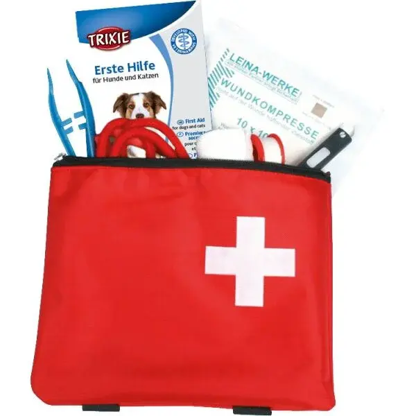 TRIXIE FIRST AID KIT FOR DOGS Lekárnička pre psov, červená, veľkosť