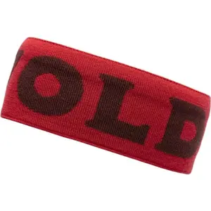 Devold LOGO MERINO HEADBAND Dámska vlnená čelenka, červená, veľkosť UNI