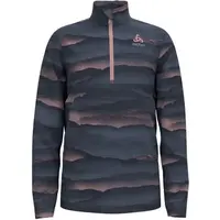 Odlo MID LAYER 1/2 ZIP ROY KIDSGRAPHIC Detská mikina, tmavo sivá, veľkosť