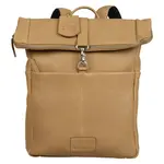 Rolovací dámsky kožený batoh Burkely Roll - béžová