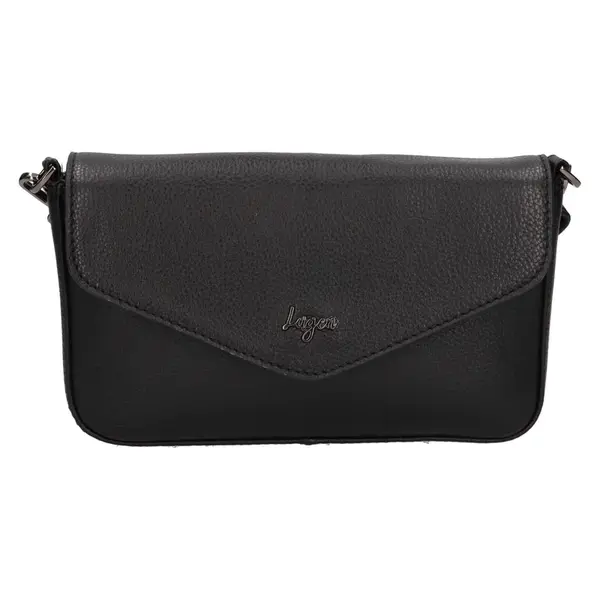 Dámska kožená crossbody kabelka Lagen Rikke - čierna