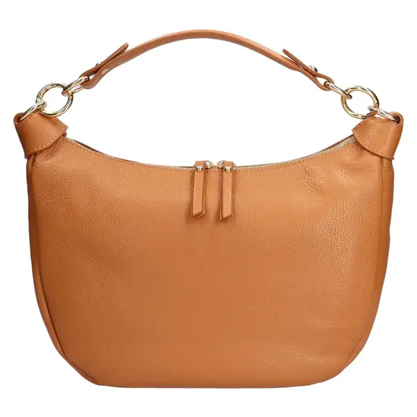 Dámska kožená kabelka Italia Enet - koňak