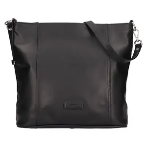 Dámska kožená kabelka cez rameno Katana Botilda - čierna