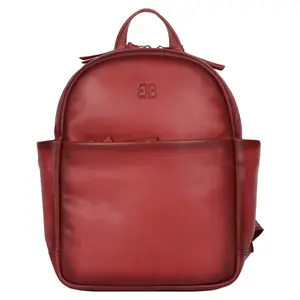 Dámsky kožený batoh Bellicci Parias - červená