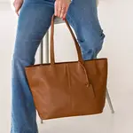 Dámska kožená kabelka Italia Zitta - koňak