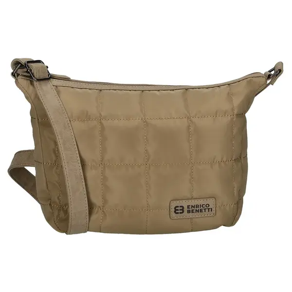 Elegantná prešívaná dámska crossbody kabelka Enrico Benetti Paula - béžová