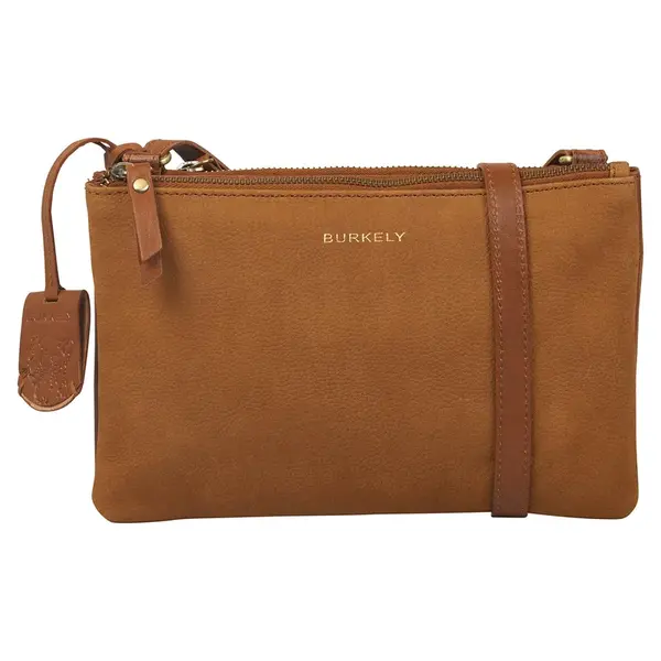 Dámska crossbody kožená kabelka Burkely Laura - koňak