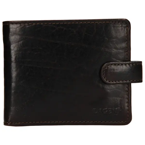 Pánska kožená peňaženka Lagen Mareteo - tmavo hnedá