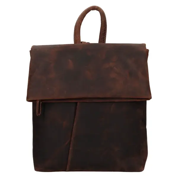 Kožený batoh HGL Town - hnedá