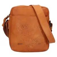 Pánská kožená taška přes rameno Mustang Demos - koňak