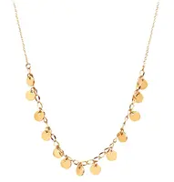 Troli Penízkový náhrdelník z pozlacené oceli