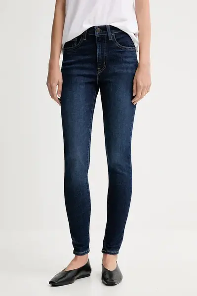 Džíny Levi's 720 HIRISE SUPER SKINNY dámské, modrá barva, 52797.0393