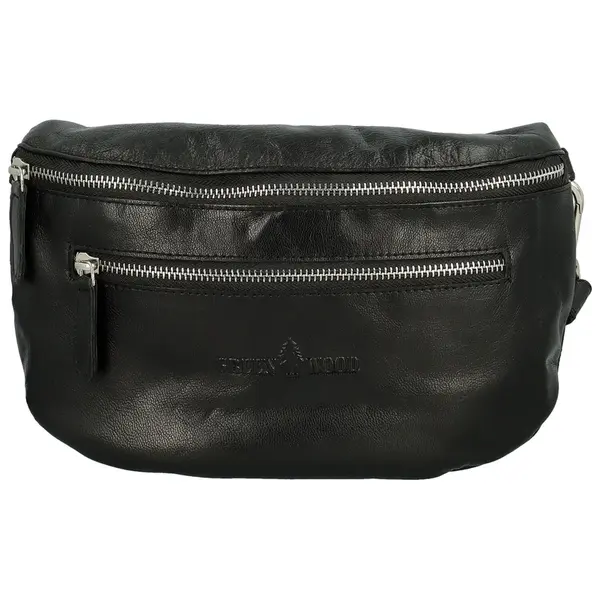 Dámská kožená kabelko/ledvinka černá - Greenwood Terry