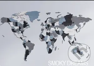 Svetová mapa Smoky Dreams (veľkosť S) (Nástenné puzzle)