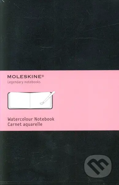 Moleskine - stredný akvarelový skicár (čierny)