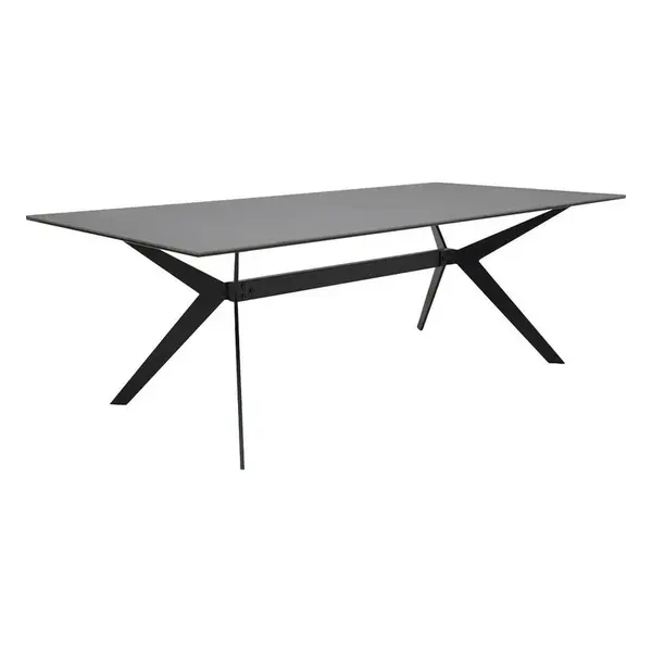 KONFERENČNÍ STOLEK, černá, kov, sklo, 115/60/40 cm