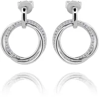 Modesi Stříbrné náušnice se zirkony M23042