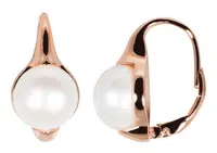 JwL Luxury Pearls Bronzové náušnice s pravými perlami JL0533