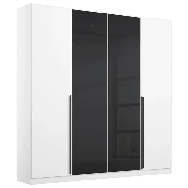 Rauch Möbel ŠATNÍ SKŘÍŇ S OTOČNÝMI DVEŘMI, antracitová, bílá, 181/210/54 cm