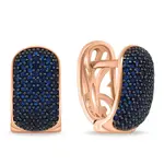 Brilio Silver Originální bronzové náušnice s modrými zirkony EA1032RB