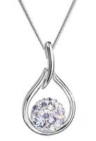 Evolution Group - Pavona Nadčasový stříbrný náhrdelník s krystaly Swarovski 32075.3 violet (řetízek, přívěsek)