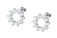 Morellato Stříbrné náušnice Sluníčka s kubickými zirkony Tesori SAIW263