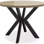 MI-KO Kulatý jídelní rozkládací stůl STLM112, 100-180 cm