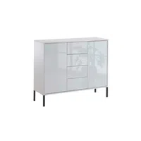 MID.YOU KOMODA, bílá, vysoce lesklá bílá, 105,5/86/33 cm