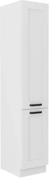 Vysoká potravinová skříňka Luna 40 DK-210 2F Barva korpusu: Bílá, Barva dvířek: Bílá