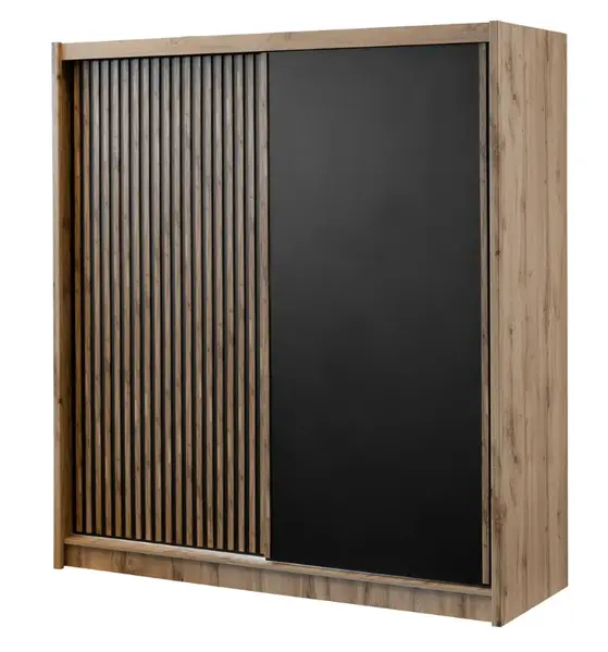 Šatní skříň London Rozměry: 203 cm, Dveře: Bez zrcadla