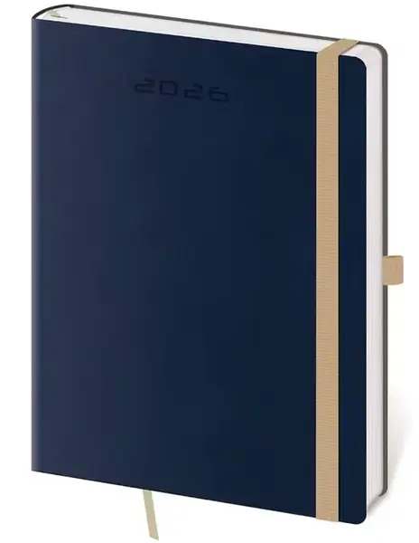Týdenní diář 2026 B6 Flexies tmavě modrý s poutkem