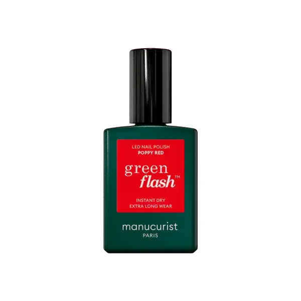 Manucurist Green Flash LED gel na nehty - Poppy Red 15 ml