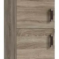 Šatní skříň P4 Barva korpusu: Dub - canyon, Lišta: Lancelot, Barva dvířek: Wenge