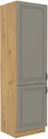 Vysoká potravinová skříňka Stilo 60 DK-210 2F Barva korpusu: Dub artisan, Barva dvířek: Clay Grey