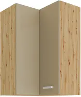 Horní rohová skříňka Artisan 60x60 GN-90 2F (90°) Barva korpusu: Dub artisan, Barva dvířek: Cappucino lesk