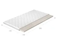 Topper z latexu na matraci Rozměr: 140 x 200 cm, Potah: Hypoalergenní potah