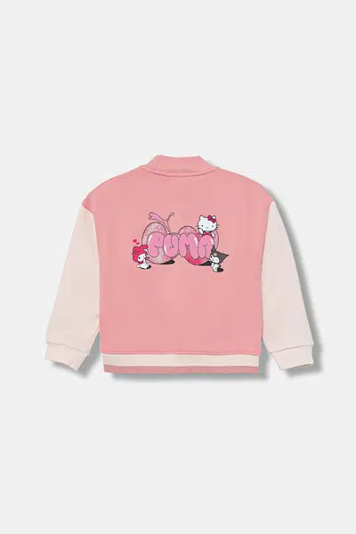 Dětská mikina Puma PUMA X HELLO KITTY & FRIENDS Bomber Jacket FL růžová barva, hladká, 632394