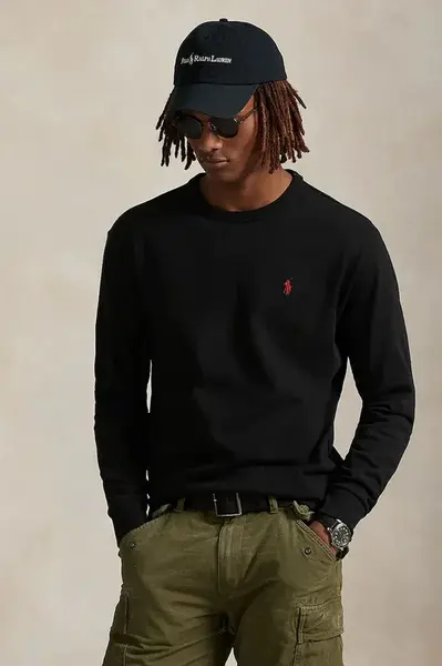 Bavlněné tričko s dlouhým rukávem Polo Ralph Lauren