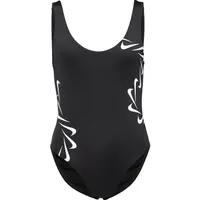 Nike MULTI LOGO Dámske jednodielne plavky, čierna, veľkosť