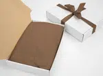 240 ks - Hodvábny papier 500x750 tmavo hnedý