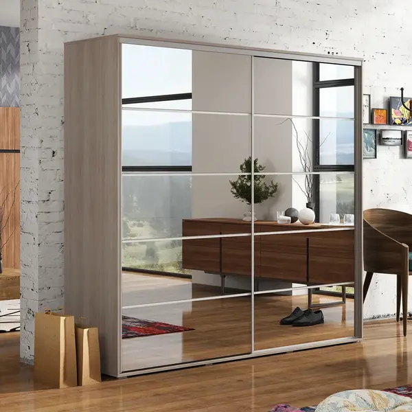 Šatní skříň Ska A19 Barva korpusu: Dub - sonoma, Rozměry: 125 cm, Dveře: Bílé