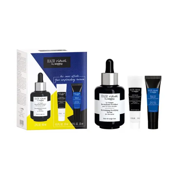 Hair Rituel by Sisley REVITALIZING FORTIFYING SERUM DISCOVERY SET Elixír mládí vlasů v kompletním rituálu 90 ml