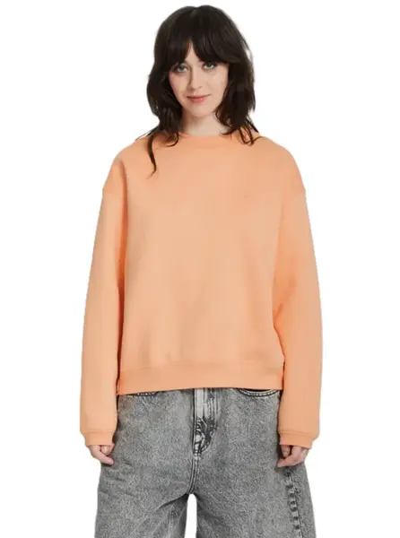 Volcom dámská mikina Stone Heart Up Crew Pale Peach | Růžová | Velikost L