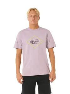 Rip curl pánské tričko Surf Revival Yo Mumma Smokey Grape | Růžová | Velikost XL | 100% bavlna