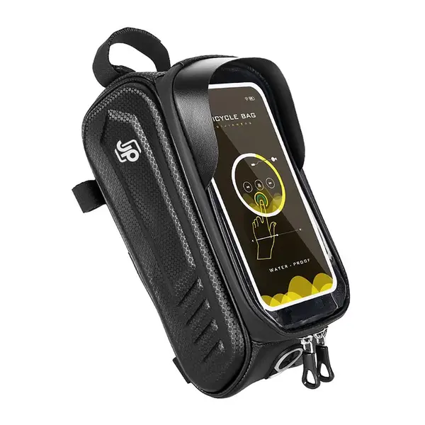 JP Pancéřová taška na kolo s kapsou na telefon, 1,7l, BB02, černá